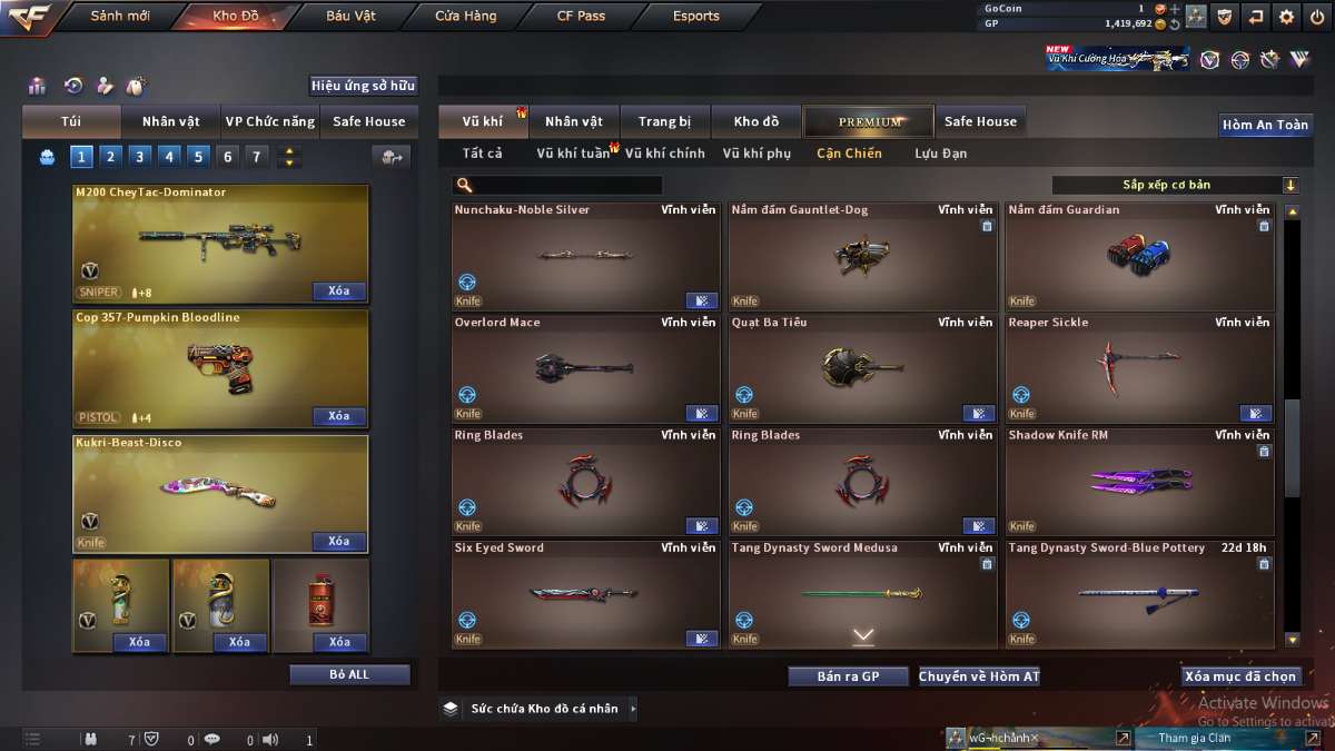 shop acc cf uy tin gia re